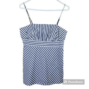 NWOT Vineyard Vines blue and white stripe spaghetti strap top Size 10